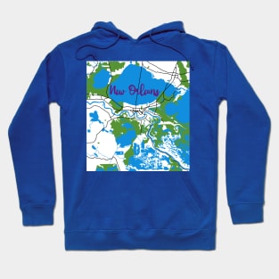 New Orleans Map Hoodie